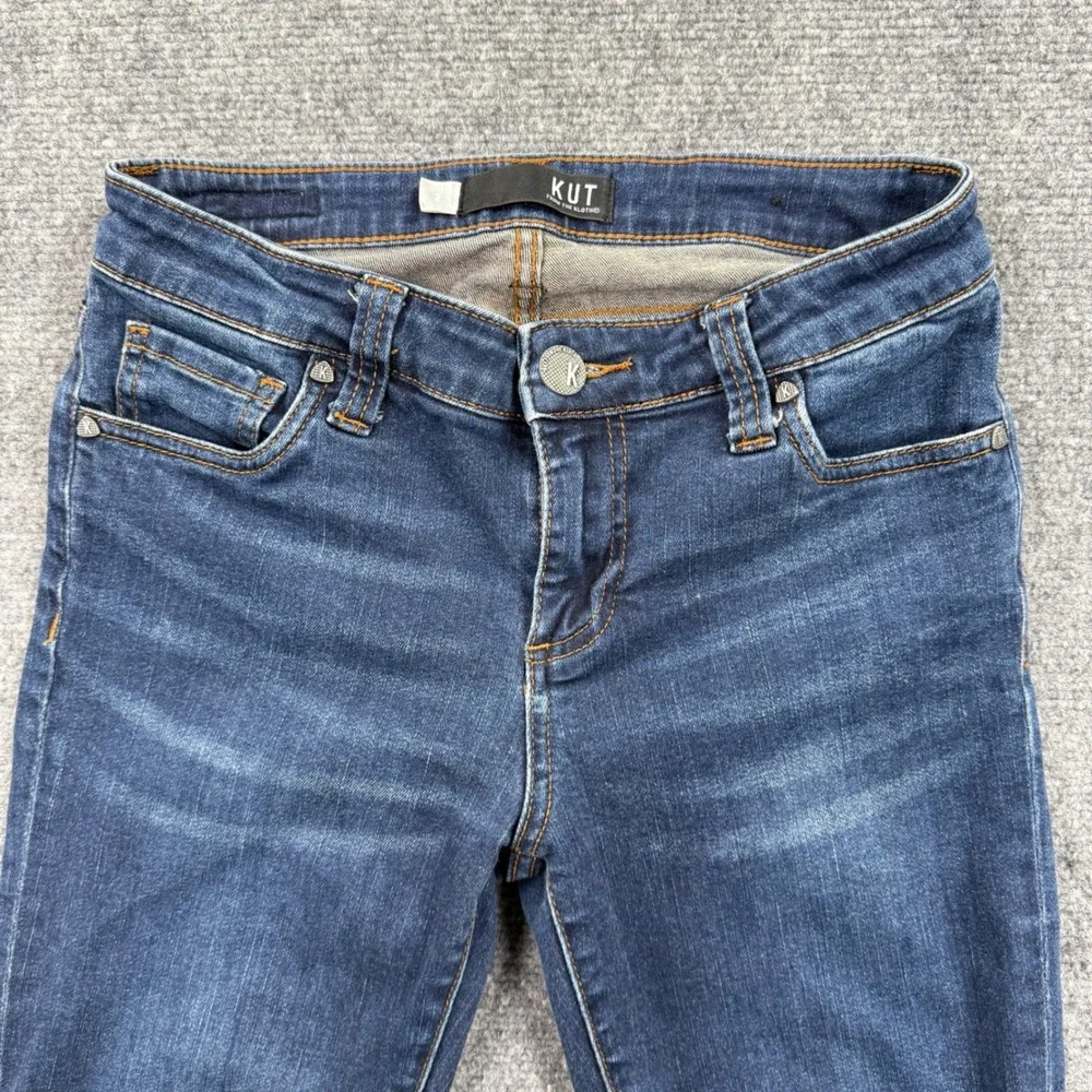 KUT from the Kloth Connie Jeans Size 2 Ankle Skinny Dark Wash Zip Ankle  Women's